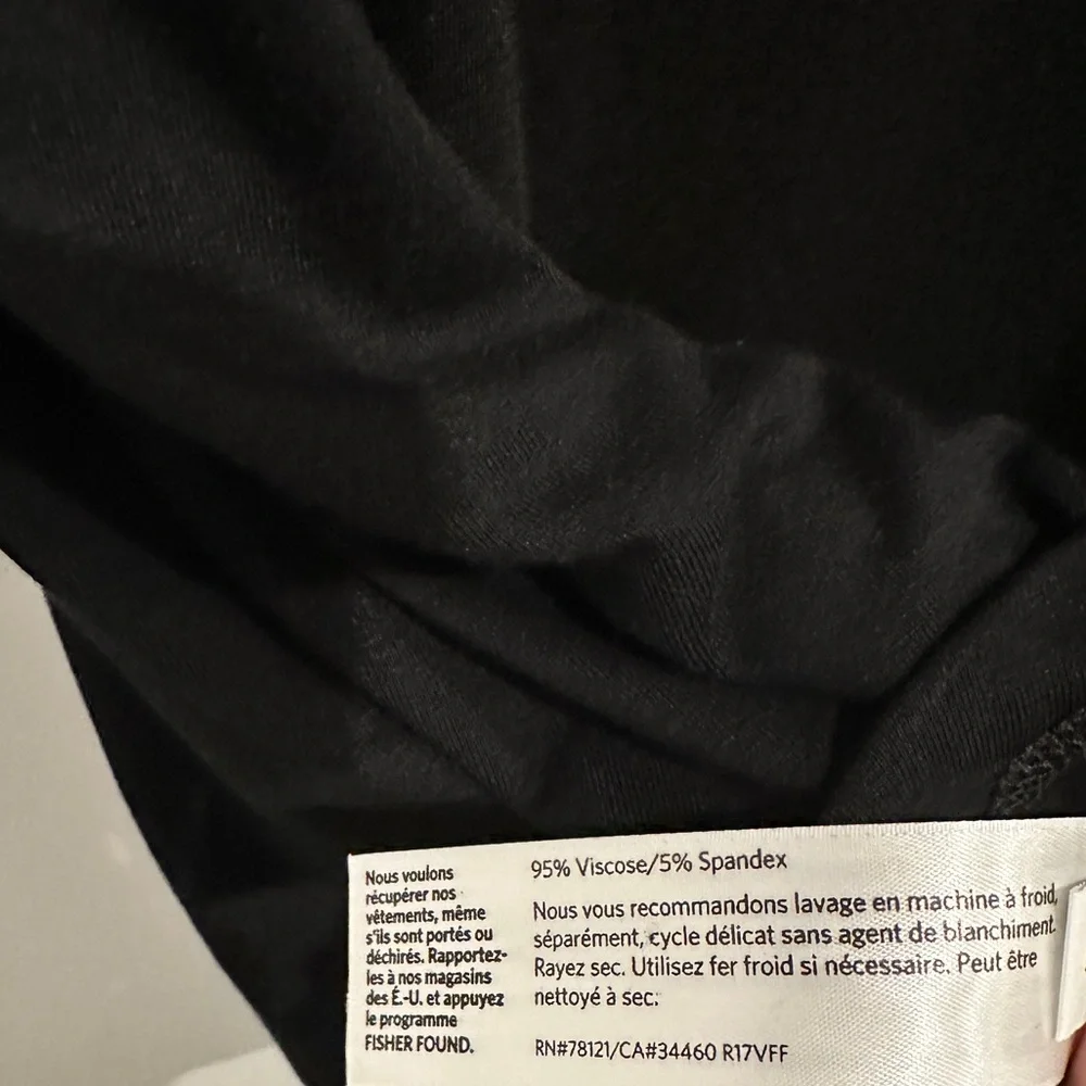 Eileen Fisher Black Jersey Knit‎ Tank Dress Size Large